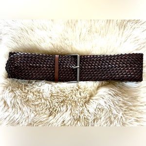 Gorgeous boho woven leather wide belt.